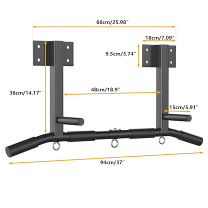 Joist Mount Pull Up Bar, Beam and Rafter Mounted Chin Up Bar