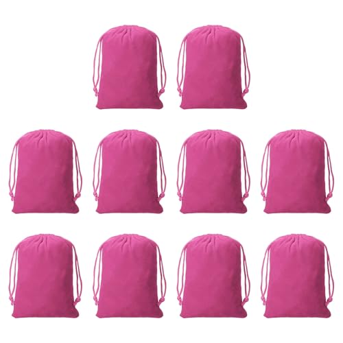 Drawstring Dice Bag 3.54" x 4.72" Durable Flocking Cloth Tarot Card Bag Perfect for Dice Storage & Jewelry & Chess & Cosplay Coin & Board Gaming Accessories (Rose Red, 10pcs) - color: Rose Red, size: 3.54"x4.72"