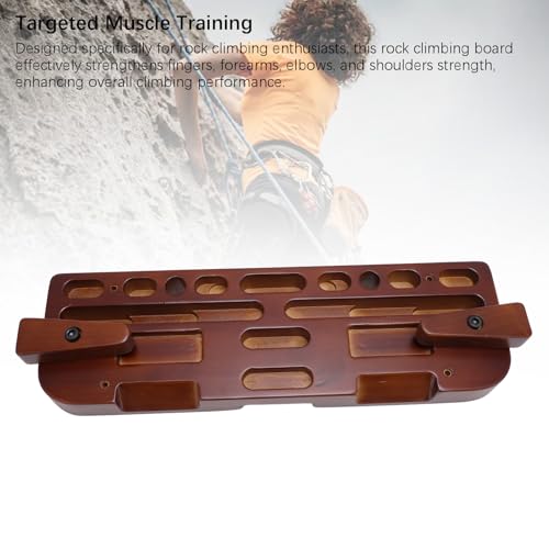 Wooden Hangboard Training Board Ergonomic Portable Pull Up Rock Climbing Fingerboard for Home Gym Workout
