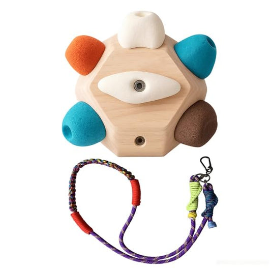 Handcrafted Boulder Block Build Strength and Precision 3D Climbing Ball for Training Simulated Rock Wall Holds Portable Gear Gifts Rocks Climbers Block Anywhere(Size:Lasso + climbing ball,Color:A) - size: Lasso + climbing ball