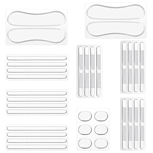 34 Pcs Silicone Shoe Strap Cushion Inserts for Sandals, Heels & Slingbacks | Heel Grip Pads, Pointed Toe Support, Anti-Slip Strap Liner, Women's Thin Insole