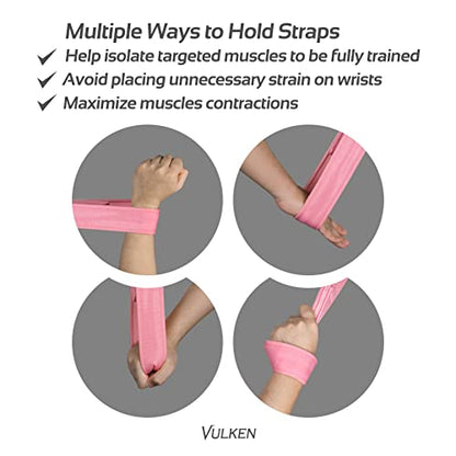 Vulken Tricep Rope Cable Attachment. 28.7 Inch & 22 Inch Two Lengths Built in One Pull Down Rope - color: Pink