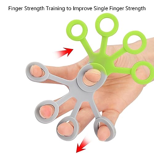 Finger Training Silicone Hand Expander Finger Hand Grip Finger Stretcher Trainer Strength Resistance-band Wrist Exercise Hand Expander Tool Forearm Rings Hand Exerciser Silicone Finger Stretcher Hand