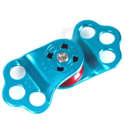 Climbing Pulley, 30KN Three Holes Ball Bearing Single Pulley for 14mm Rope Hauling, Rescue, Zipline Sports Etc