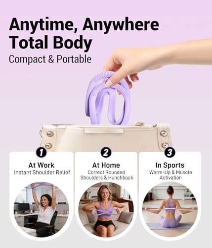 Upgraded Figure 8 Resistance Bands for Women with User Manual | High-Density Silicone .Gift-Ready Packaging . Beginner Workout Guide .Solid Comfort Handles .User Manual Included