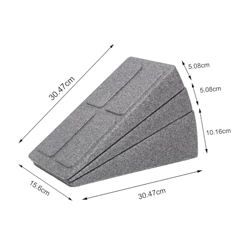3 Pieces Brick Squat Wedge Block Foam Slant Board PETG Lightweight Cushion Reduces Injury Risk Suitable for Exercise Fitness Gym