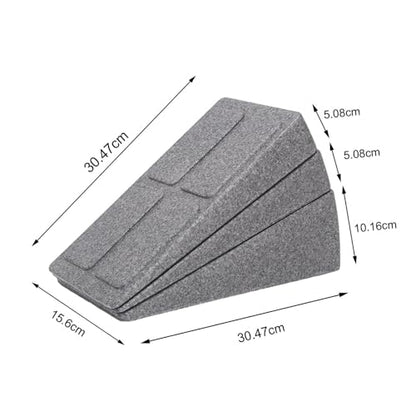 3 Pieces Brick Squat Wedge Block Foam Slant Board PETG Lightweight Cushion Reduces Injury Risk Suitable for Exercise Fitness Gym