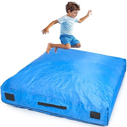 Crash Pad for Kids Sensory | Big 5Ft x 5Ft, 3Ft x 4Ft, 3Ft x 3Ft Or 2Ft x 2Ft | Autism Sensory Crash Mat for Jumping Play | Crashpad | Soft Foam Landing Pad | Giant Mat Pillow | Climbing, Gymnastics - size: Big
