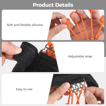 Finger Strengthener Hand Grip Exerciser, Adjustable Hand Strengthener, 30 Silicone Bands 40/60/75 lbs, Finger Stretcher for Exercise, Climbing, Injury Rehab