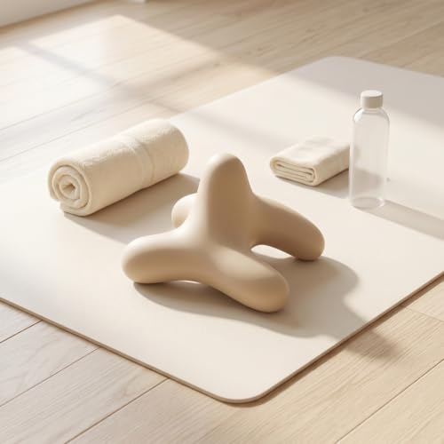 predolo Pressure Point Silicone Handheld for Stretching, Milk Tea Color - color: Milk Tea