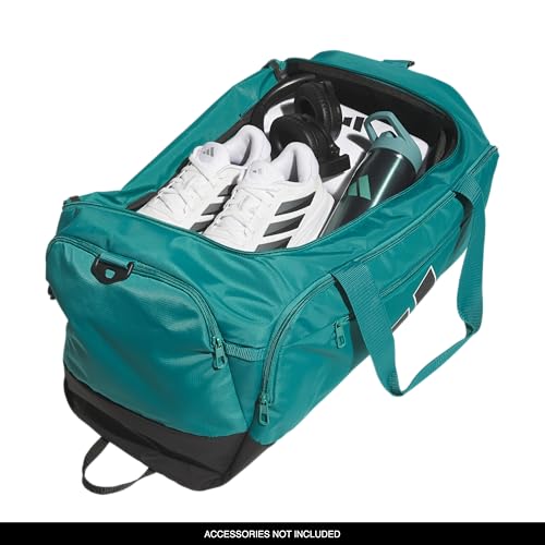 adidas Defender 5 Duffel Bag for Sports, Gym and Travel, EQT Green/Black, OSFA - color: EQT Green/Black/Medium 59L, style: Medium 59l