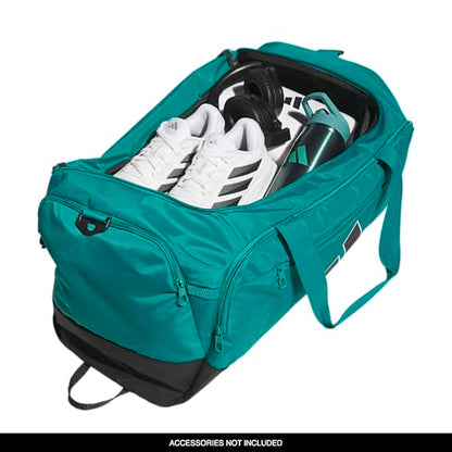 adidas Defender 5 Duffel Bag for Sports, Gym and Travel, EQT Green/Black, OSFA - color: EQT Green/Black/Medium 59L, style: Medium 59l