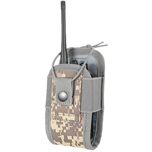 FRTKK Tactical Radio Holder Radio Holster Molle Radio Pouch Universal Radio Case Military Heavy Duty Radio Bag for Police Firefighter Two Ways Walkie Talkies Vest (ACU-small) - color: ACU-small