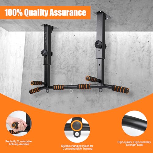 Height Adjustable Pull Up Bar, Heavy Duty Pull Up Bar, BarMount, Ceiling Mount, StrengthTraining Equipment for Home, Gym, Strength Training(Maximum (Ceiling mounted)