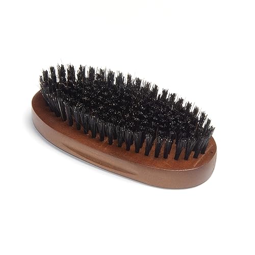 Diane Reinforced Boar Bristle Military Wave Brush for Men and Barbers – Medium Bristles for Thick and Curly Hair – Use for Detangling, Smoothing, Wave Styles, Restore Shine and Texture
