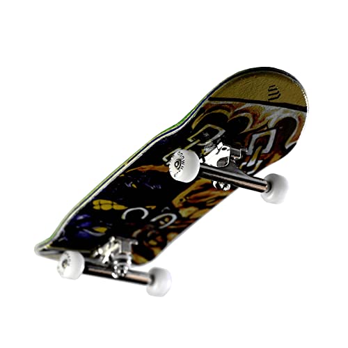 NOAHWOOD Wooden Fingerboard Complete (Noah Team 9.5S Short Nose Short Tail) Hand Mould Made(+34mm Prince Silvery Trucks)(+NW Handmade PRO Logo Wheels ii)(Door Ghost) - color: Door God