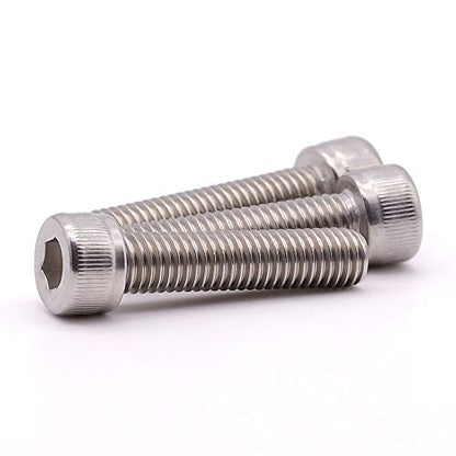 M6-1.0 x 12mm (50 Pack) Stainless Socket Head Cap Screws, 304 Stainless Steel 18-8, Plain Finish, Full Thread Coverage, by RoyceMart - size: M6-1.0 x 12mm