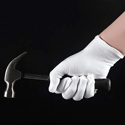 6 Pairs White Cotton Gloves for Dry Hands Eczema SPA Moisturizing - Work Glove Liners for Serving Costume Inspection - color: 6 Pairs