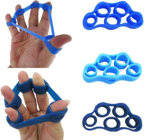 Finger Stretcher Resistance Bands(3 PCS), Hand Extensor Exerciser for Arthritis Carpal Tunnel Exercise, Gripper Set for Guitar and Rock Climbing