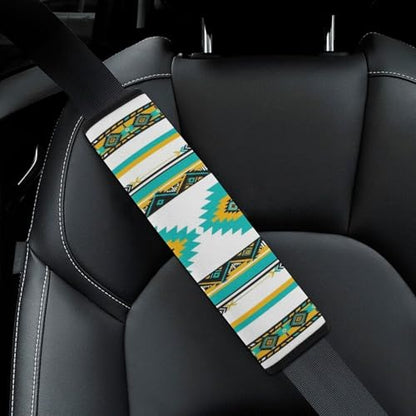 2 Pack Traditional Southwestern Navajo Tribal Style Aztec Car Seat Belt Pad Soft Padded Harness Pads Strap for Child, Car Seats Pushchair Strollers High Chair Pushchair, Anti-Slip Pad - color: Pattern 1056