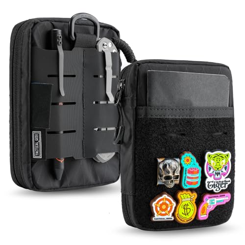 TACTICAL GEEK Block E3.0 EDC Compact Waist Pocket Pouch, Men EDC Pouch Organizer, Multi-Purpose Molle Tool Pouch for Multitools, Utility Tool Organizer Bag for Daily Essentials Carry (XBlack) - color: E3.0-XBlack