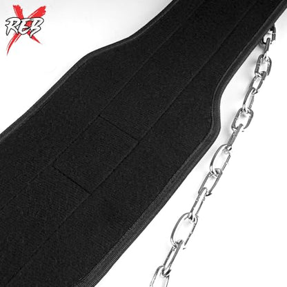 Weight Belt – Heavy-Duty Nylon Dip Belt with Neoprene Padding – Ideal for Pull-Ups, Chin-Ups, Dips, Squats & Strength Training – Unisex Weightlifting Belt