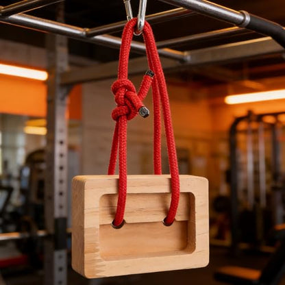2Pcs Wooden Hangboard Rock Climbing - Hang Board for Climbing | Fingerboard | Arm Workout & Pull-Up Training | Bouldering Present Khaki - color: Khaki
