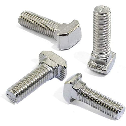 20 Pcs M5 x 20mm Thread T Slot Drop-in Bolt T-Bolt Hammer Head Bolt T Screw Stud for 2020 Series Standard 6mm T-Slot Aluminum Extrusion Profile (2020 Series) - size: 20-M5x20mm