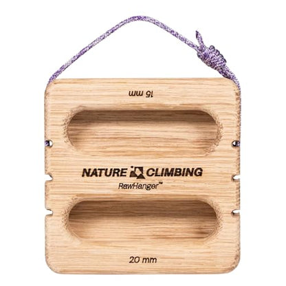 Portable Hangboard | Rock Climbing Hangboard | Hang Board for Climbing | Fingerboard | Strengthen Your Fingers | Bouldering Gifts | Hard Wood - color: Raw Oak