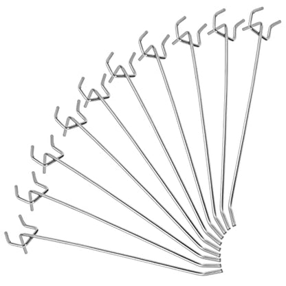 100Pack 8 Inch Pegboard Hooks, Pegboard Hook Organizer for Organizing Various Tools, Pegboard Metal Shelving Hooks Peg Board Asseccories