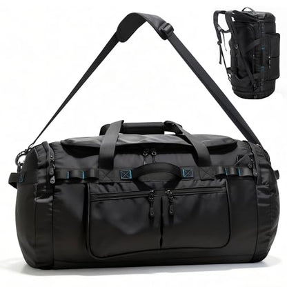 Large Travel Duffle Backpack for Men Women with Straps, 45L/60L/90L Waterproof Gym Duffel Bag with Shoes Compartment for Hiking, Camping, Gym, Overnight (90L) - size: 90L