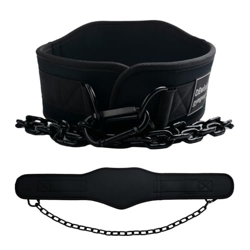 12 mm Thick Heavy Duty Dip Belt with 36 IN Steel Chain, 35" Weighted Pull Up Belt for Added Weight Training, Chin Ups, Pull Ups, Tricep Dips And More - color: Black