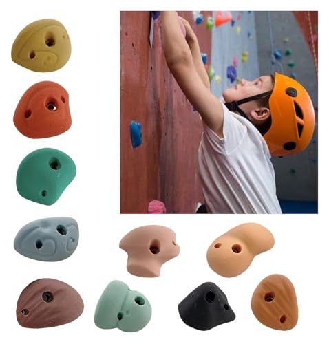 Climbing Kit,Climbing Holds, Indoor Outdoor Rock Climbing Holds,Premium Colourful Climbing Hold Set for Tree House/Gym/Home(A Set of 20,Solid Wall Installation) - color: A Set of 20, size: Solid wall installation