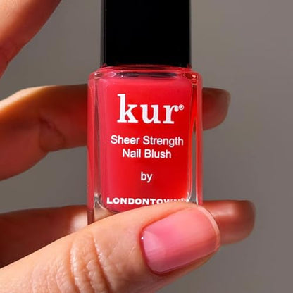 LONDONTOWN Sheer Strength Nail Blush - 2-in-1 Tinted Nail Hardener Strengthening Treatment With Jelly Finish - color: Poppy