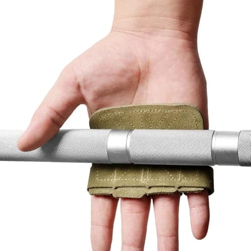 A Pair of Square Cowhide Four-Finger Glove Protectors for Fitness - Non-Slip, Wear-Resistant, Unisex, Prevents Calluses