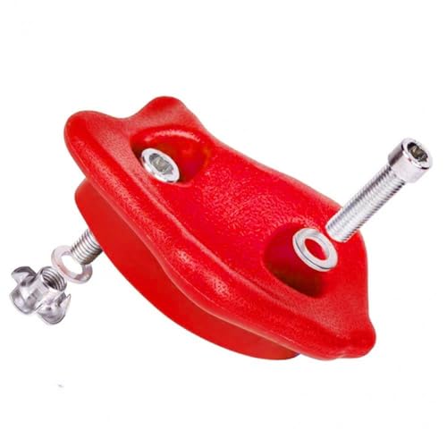 Climbing Hand Foot Holds Grip Kits 10pcs Climbing Holds Stones Plastic Large Climbing Rocks Outdoor Playground Set for Kids - color: Red