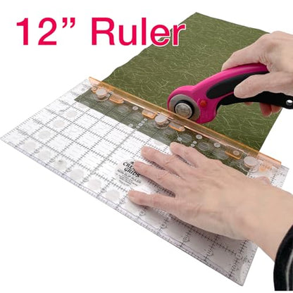 Guidelines4Quilting Finger Guards for Quilting - 2 per pkg – Create a 1/2-inch Secure Barrier on Rulers for Quilting and Sewing While Rotary Cutting. Made in USA"
