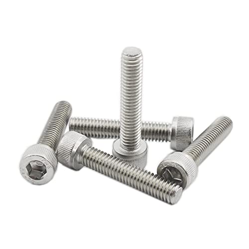 20 PCS Socket Head Cap Screws, TTZEZE 304 Stainless Steel Metric Machine Bolts Hex Socket Screw, Socket Drive Bright Finish Full Machine Threads for Shelf Chair Desk Install Repair (M6x45mm) - color: M6, size: 45mm