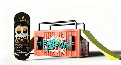 Lently Wood Fingerboards+Truck Set, 100mmL*30mm Mini Fingerboards and Multifunctional deformable Container (Poison) - color: Poison