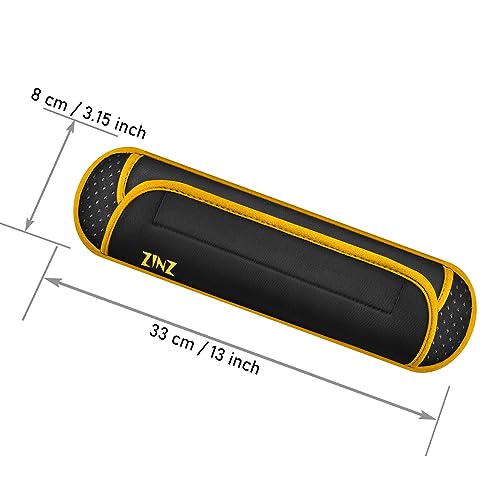 ZINZ Universal Shoulder Pad with Ultra Thick Cushion for Bag Luggage Bag Crossbody, Plus Long & Anti-Slip & Breathable,Black-Yellow Edge - color: Black-yellow Edge