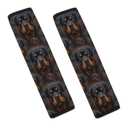 1 Pair Universal Soft and Comfortable Seat Belt Shoulder Pad for Kids, Stroller Pushchair High Chair, Rottweiler Shoulder Protector, Anti-Slip Pad - color: Pattern 1134