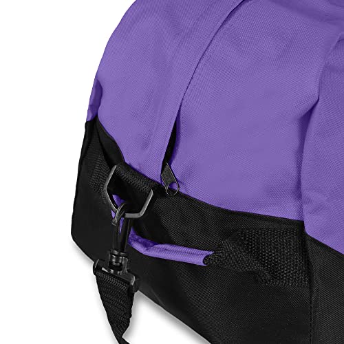 21" Large Duffle Bag with Adjustable Strap - color: Purple