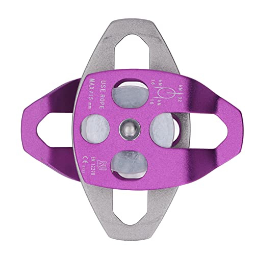 Heavy Duty Climbing Pulley Wear Double Side Swing Pulley, Premium Material for Rock Climbing and Training