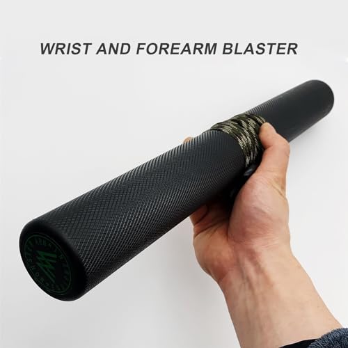 Heavy Duty Wrist and Forearm Blaster, Wrist Roller and Forearm Roller with Knurled Handle for Strength Training and Workout, Fit 1inch & 2inch Standard Weight Plates