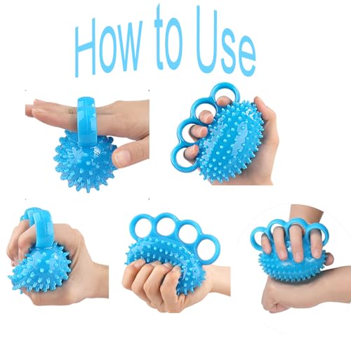 Hand Exerciser Ball and Finger Stretcher, Hand Grip Strengthener Trainer, Squeeze Balls, Wrist Pain Relief (Pink) - color: Pink