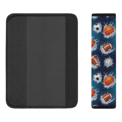 2 Pack Sports Balls Basketball Baseball Football Soccer Car Seat Belt Pad Soft Padded Seat Belt Cushion for Child, Stroller Pushchair High Chair, Shock Absorption - color: Pattern 175