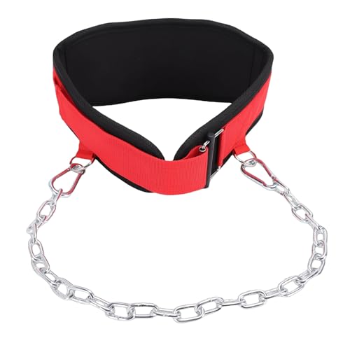 Weighted Pull Up Belt with Chain, Dip Belt for Workouts, Ergonomic & Breathable EVA Material for PullUps, Squats, Strength Training - color: M
