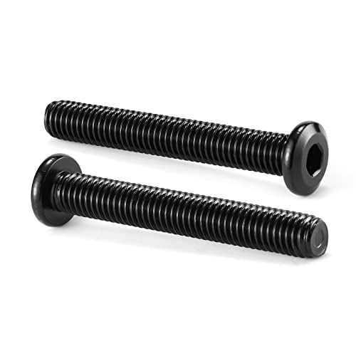 M5 x 50mm 20Pcs Flat Head Hex Socket Cap Screws Bolts, 304 Stainless Steel 18-8, Full Thread, Black Oxide by SG TZH (with Hex Spanner) - size: M5 x 50mm