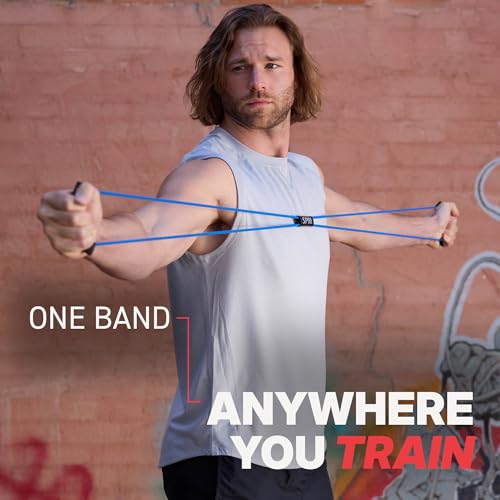 SPRI Ultra Toner Figure 8 Resistance Band with Padded Handles Great for Stretch, Exercise, Fitness Training, Yoga, Resistance Weights, Therapy, Gym or Home Workout Equipment. - size: Heavy, style: Heavy