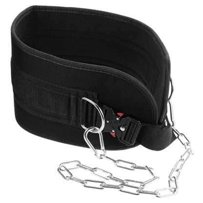 Fitness Dipping Belt Chain Weightlifting Dip Belt for Pull-ups and Strength Training and Cloth Material for Enhanced Muscle Support and Resistance